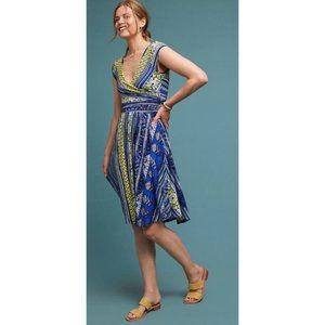 Anthropologie Maeve Escher Midi Wrap Dress